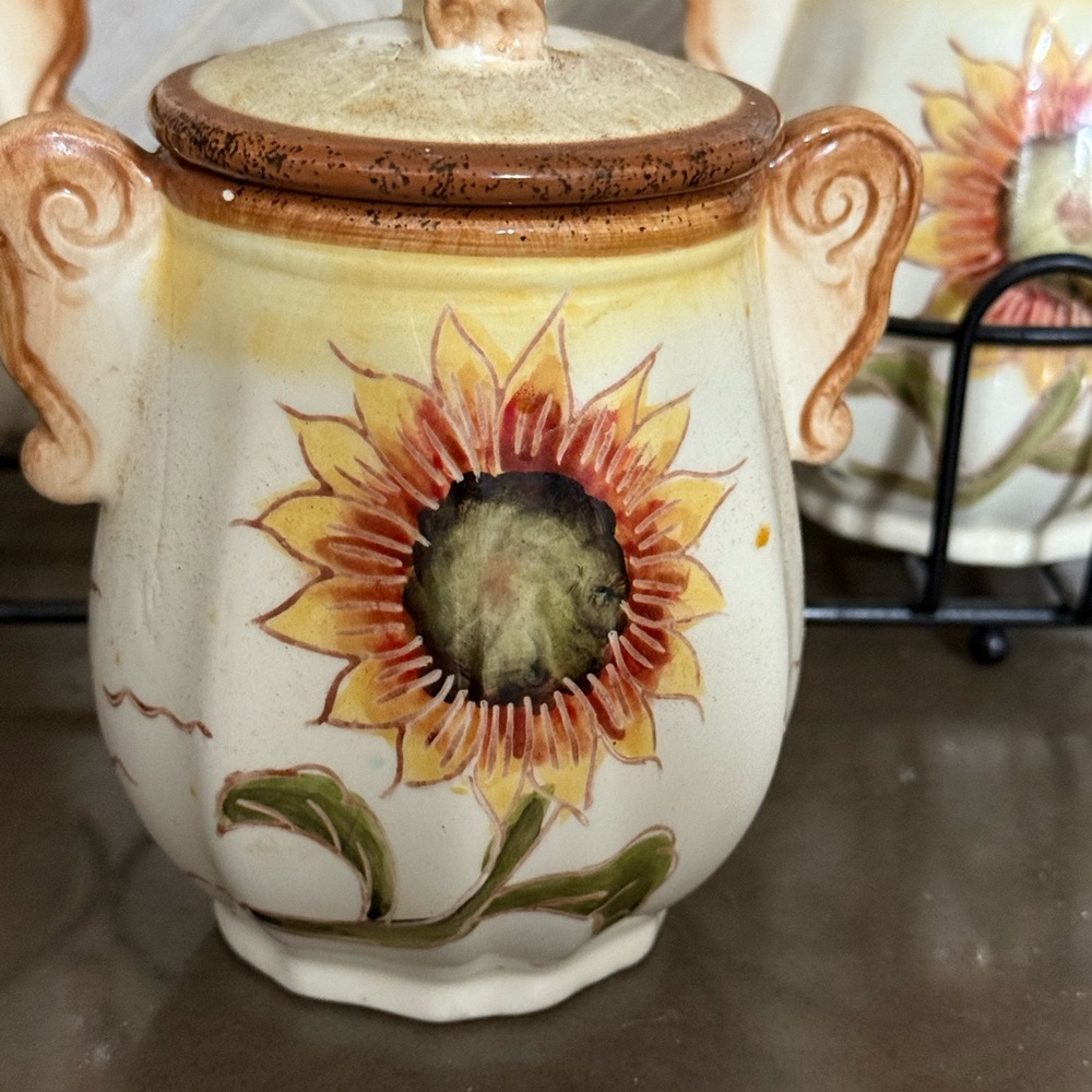 Sunflower Ceramic Canister Set - Picture 6 of 8